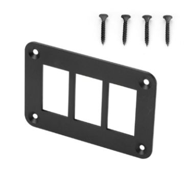 Aluminum Rocker Switch Panel Bracket for Narva Type Boats - 3 Holes - 1