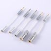 3.5mm Male to 4.4mm Female Balance Adapter Cable - Silver - 2