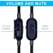 ZS0193 Headphone Audio Cable for Logitech Astro A10 A40 - Black - 3