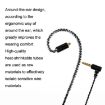 0.78mm 2pin Headphone Cable With Microphone Upgrade Cable - 3