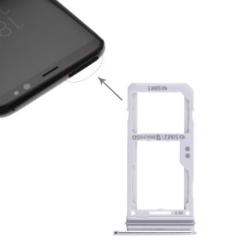 Galaxy S8/S8+ 2 SIM Card Tray/Micro SD Card Tray - Silver - 1