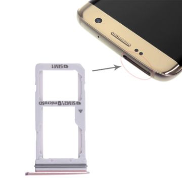 Galaxy S7 Edge 2 SIM Card Tray/Micro SD Card Tray - Pink - 1