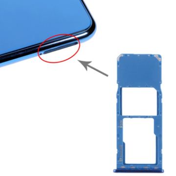 Blue SIM Card Tray + Micro SD Tray for Galaxy A7 (2018)/A750F - 1