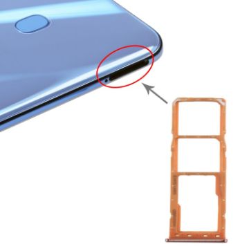 Orange SIM Card Tray + Micro SD Tray for Galaxy A20 A30 A50 - 1