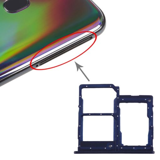Galaxy A40 SIM Card Tray + Micro SD Card Tray - Dark Blue - 1