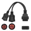 J1708 J1939 6Pin 9Pin to OBD2 16Pin Female Car Diagnostic Adapter Cable - 5