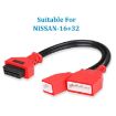 16 + 32 Pin External Thread to OBD2 Extension Cable for Nissan Sylphy - 2