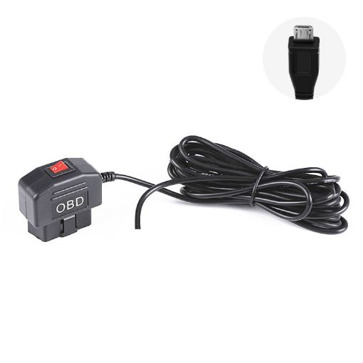 H508 OBD Car Charger Driving Recorder Power Cord 12/24V To 5V - 1