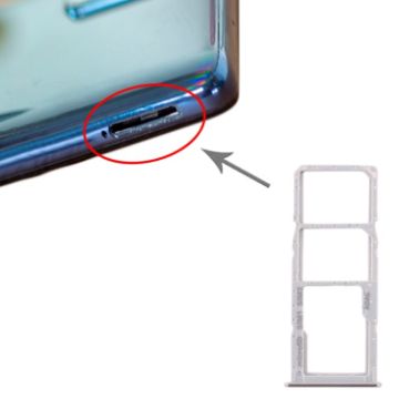 Samsung Galaxy A71 SIM Card Tray + Micro SD Card Tray - Silver - 1