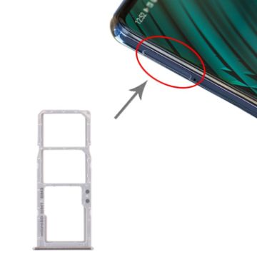 Samsung Galaxy A51/A515 SIM Card Tray + Micro SD Card Tray Silver - 1
