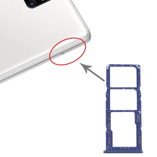 Samsung Galaxy M51 SM-M515 SIM Card Tray + Micro SD Card Tray Blue - 1