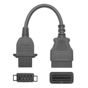 Volvo 8 Pin Female to OBDII Female Truck Adapter Cable - 1