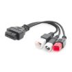 Honda/Yamaha 3 in 1 OBDII Female to 3 Pin+4 Pin+6 Pin Motorcycle Connector Cable - 2