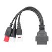 Honda/Yamaha 3 in 1 OBDII Female to 3 Pin+4 Pin+6 Pin Motorcycle Connector Cable - 4