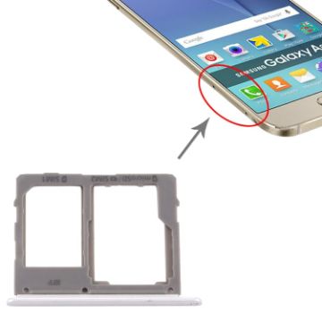 Samsung Galaxy A8 Star/A9 Star SM-G8850 SIM Card Tray + SIM Card Tray/Micro SD Card Tray Silver - 1