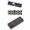 LED Dot Matrix Clock Car Thermometer Battery Voltage Measurement White - 3
