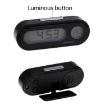 Car Electronic Clock Temperature Meter Night Light LED Temperature Time Meter - 4