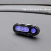 Car Electronic Clock Temperature Meter Night Light LED Temperature Time Meter - 7