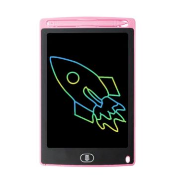 LCD Writing Board Children Hand Drawn Board 8.5" Colorful Light Pink - 1