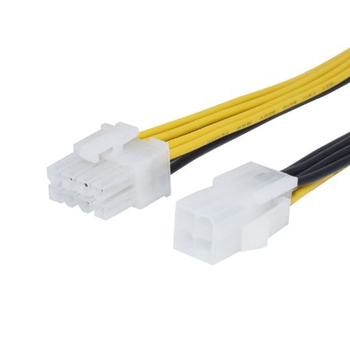 8 Pin Male to 4 Pin Female Power Cable, 18.5cm Length - 1