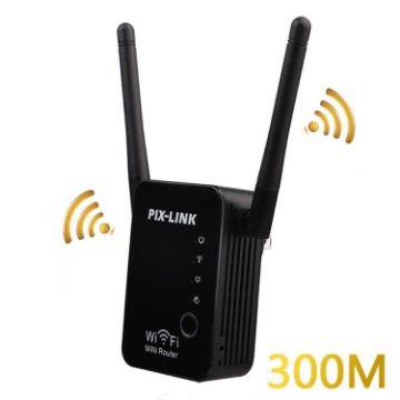 PIX-LINK 2.4G 300Mbps WiFi Signal Amplifier Dual Antenna Repeater - 1