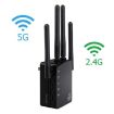 1200Mbps WiFi Range Extender Repeater EU Plug Black - 2