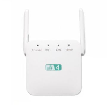 Picture of 2.4G 300M Wi-Fi Amplifier Long Range WiFi Repeater Wireless Signal Booster UK Plug White