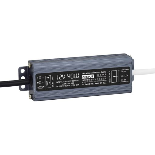 GEEPUT 220V to 12V LED Power Supply Transformer - 3.33A 40W - 1