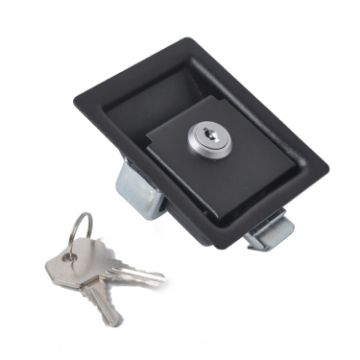 Black Paddle Entry Door Latch & Keys Tool Box for Trailer/Yacht/Truck - 1