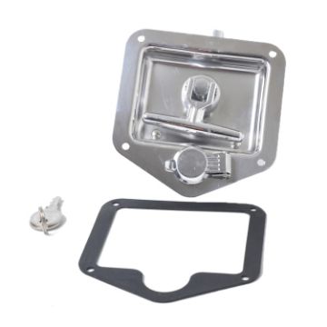 Stainless Steel Folding T Handle Lock for Trailer/Yacht/Truck - 1