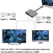USB C to HDMI VGA 4K Adapter Hub with USB 3.0 - Gray - 3