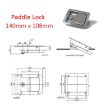 Stainless Steel Tool Box Lock Paddle Latch & Keys - Trailer/Yacht/Truck - 6
