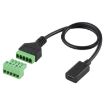 USB-C Female to 5 Pin Pluggable Terminals Solderless Adapter Cable - 1