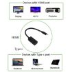 DNX-1 Mini USB-C to HDMI HD 4K Cable - Black - 3