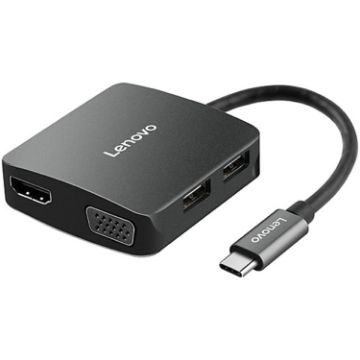 Lenovo C06 Type-C to HDMI/VGA Converter Docking Station - 1