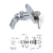 T Shape Handle Paddle Entry Door Latch & Keys Tool Box Lock Silver - 4