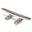 Marine Stainless Steel Flat Top Boat Cleats 4" Base with Screws - 2