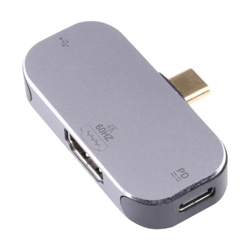 3-in-1 USB-C Male to Dual USB-C + 4K HDMI Adapter - 1