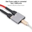 USB-C/Type-C Female to USB Female Converter - 1 to 2 Splitter - 5