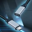 25cm USB-C Male to Female Extension Cable - 10Gbps Data Transfer - 2