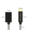 0.3m Type-C/USB-C Male to Female Extension Cable - Black - 2