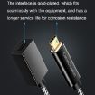 0.3m Type-C/USB-C Male to Female Extension Cable - Black - 6