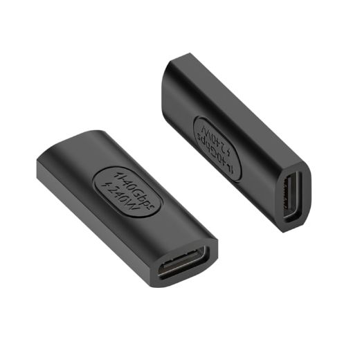 40Gbps 240W USB-C Female to USB-C Female Adapter - Black - 1