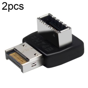 2pcs USB3.1 Type-E 90 Degrees Elbow Front Type-C Adapter - 1