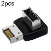 2pcs USB3.1 Type-E 90 Degrees Elbow Front Type-C Adapter - 1