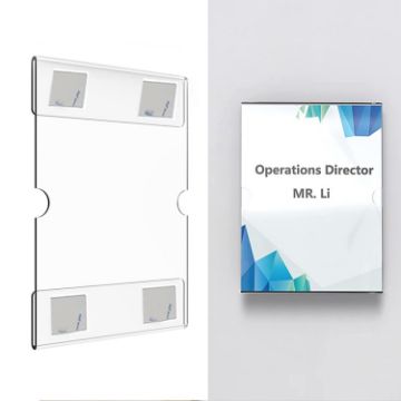 2 PCS 4x6 Inch Wall Mounted Acrylic Signage Bracket Photo Frame - 1