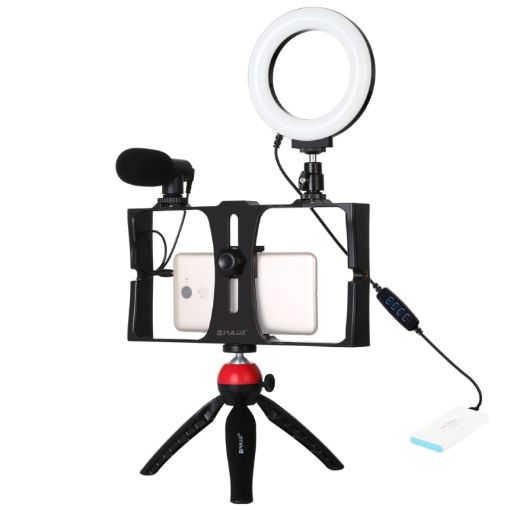 PULUZ 4-in-1 Vlogging Live Broadcast Kit - iPhone/Galaxy Compatible - 1