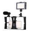 PULUZ 3 in 1 Vlogging LED Selfie Light Kit with Microphone - Blue - 2
