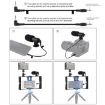 PULUZ 3 in 1 Vlogging LED Selfie Light Kit with Microphone - Blue - 7