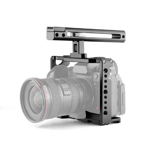 YELANGU C18 Video Camera Cage Stabilizer for Panasonic Lumix - Black - 1